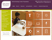 Tablet Screenshot of edenprairiemontessori.com